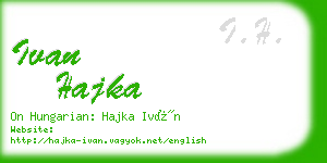 ivan hajka business card
